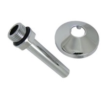 Трубка соединительная с розеткой SCHLOSSER 15х1-1/2" нр, длина 110 мм, отражатель d-50мм (Хром)