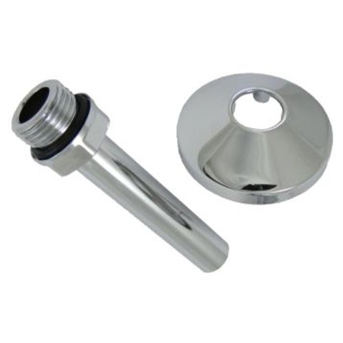 Трубка соединительная с розеткой SCHLOSSER 15х1-1/2" нр, длина 110 мм, отражатель d-50мм (Хром)