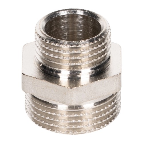 Ниппель переходной LD DN20х15 нр-нр, латунь никелированная (с биркой)