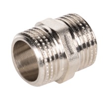 Ниппель прямой LD DN15 нр-нр, латунь никелированная (с биркой)