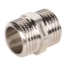 Ниппель прямой LD DN15 нр-нр, латунь никелированная (с биркой)