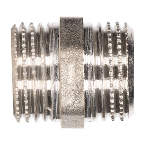 Ниппель прямой LD DN15 нр-нр, латунь никелированная (с биркой)