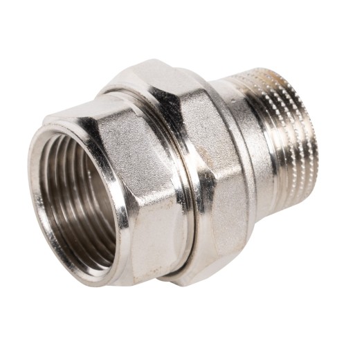 Соединение разъемное прямое (американка) LD DN25 вн-нр, латунь никелированная (с биркой)