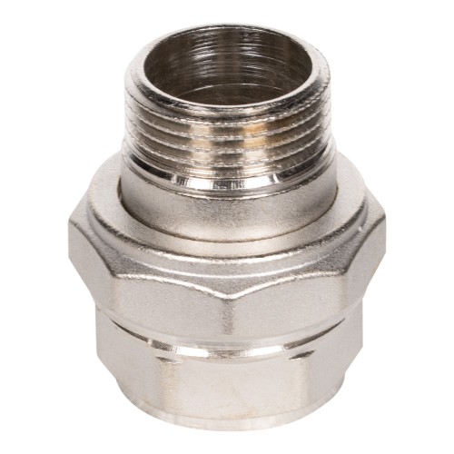 Соединение разъемное прямое (американка) LD DN25 вн-нр, латунь никелированная (с биркой)