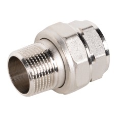 Соединение разъемное прямое (американка) LD DN20 вн-нр, латунь никелированная (с биркой)