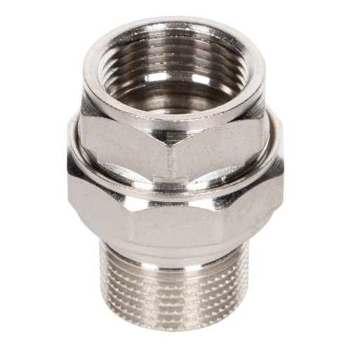 Соединение разъемное прямое (американка) LD DN20 вн-нр, латунь никелированная (с биркой)