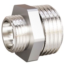 Ниппель переходной LD DN25х20 нр-нр, латунь никелированная (с биркой)