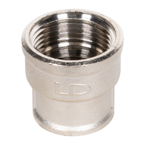 Муфта переходная LD DN25х20 вн-вн, латунь никелированная