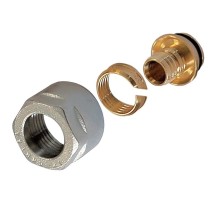 Переходник Giacomini МП латунь Дн 16х2,2х3/4" с евроконусом, R179EX028