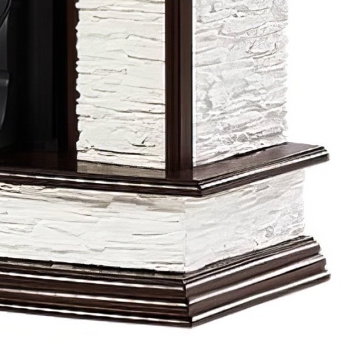 Портал Firelight Scala Classic камень сланец скалистый белый, шпон тёмный дуб