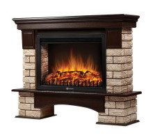 Портал Firelight Forte Wood 30 камень коричневый, шпон темный дуб