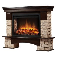 Портал Firelight Forte Wood 30 камень коричневый, шпон темный дуб