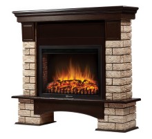 Портал Firelight Forte Wood 25 камень коричневый, шпон темный дуб