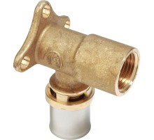 Угольник-пресс Giacomini латунь ВР 16x1/2" с кронштейном, RM139Y033