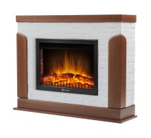 Портал Firelight Prestigio 25 камень белый, шпон дуб