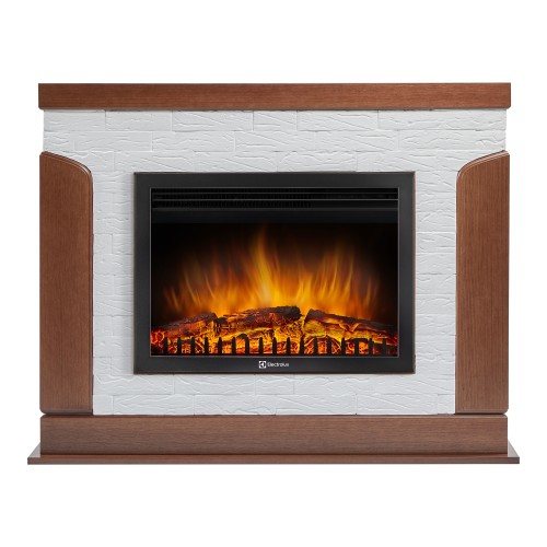 Портал Firelight Prestigio 25 камень белый, шпон дуб