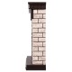 Портал Firelight Bricks Wood Classic камень коричневый, шпон темный дуб