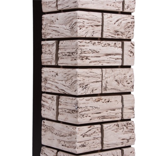 Портал Firelight Bricks Wood Classic камень коричневый, шпон темный дуб