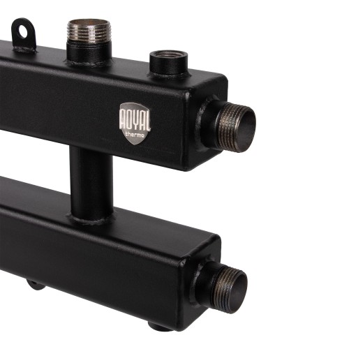 Коллектор Royal Thermo на 4 (5) отопительных контуров (сверху/сбоку) с кронштейнами