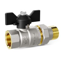 Кран шаровой латунный LD Pride 47.20.В-ГШ.Б Ду 20 Ру 40 вн-американка, бабочка