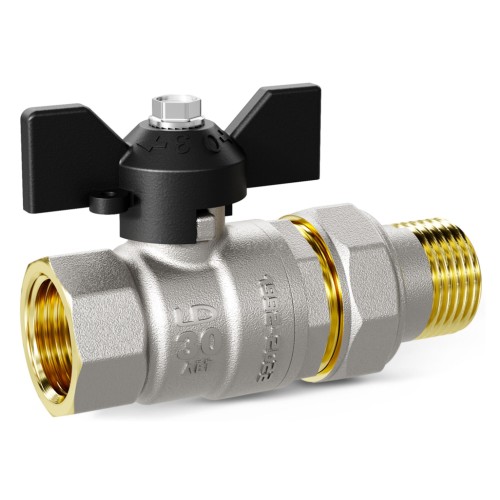 Кран шаровой латунный LD Pride 47.20.В-ГШ.Б Ду 20 Ру 40 вн-американка, бабочка