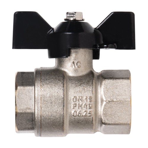 Кран шаровой латунный LD Pride 47.15.B-B.Б Ду 15 Ру 40 вн-вн, (бабочка)