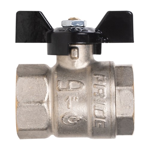 Кран шаровой латунный LD Pride 47.25.B-B.Б Ду 25 Ру 40 вн-вн, (бабочка)