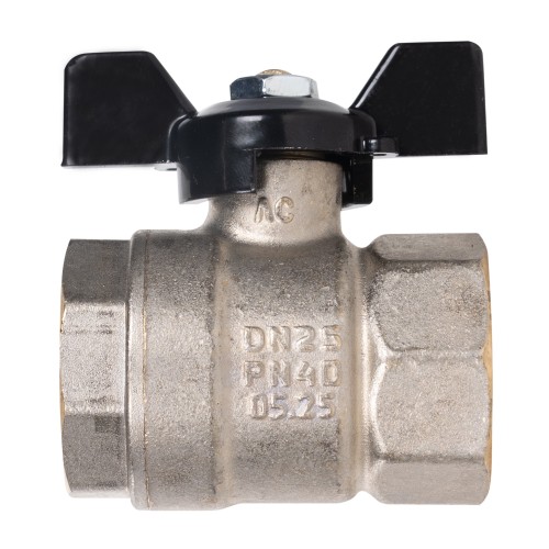 Кран шаровой латунный LD Pride 47.25.B-B.Б Ду 25 Ру 40 вн-вн, (бабочка)