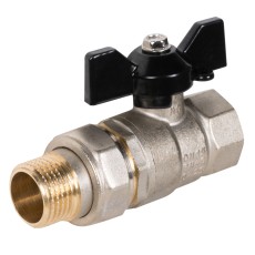 Кран шаровой латунный LD Pride 47.15.В-ГШ.Б Ду 15 Ру 40 вн-американка, (бабочка)