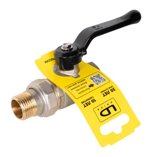 Кран шаровой латунный LD Pride 47.15.В-ГШ.Р Ду 15 Ру 40 вн-американка, (рычаг)