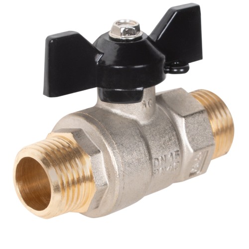 Кран шаровой латунный LD Pride 47.15.Н-Н.Б Ду 15 Ру 40 нр-нр, (бабочка)