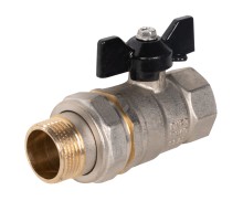 Кран шаровой латунный LD Pride 47.20.В-ГШ.Б Ду 20 Ру 40 вн-американка, (бабочка)