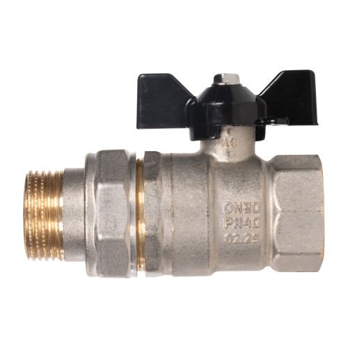 Кран шаровой латунный LD Pride 47.20.В-ГШ.Б Ду 20 Ру 40 вн-американка, (бабочка)