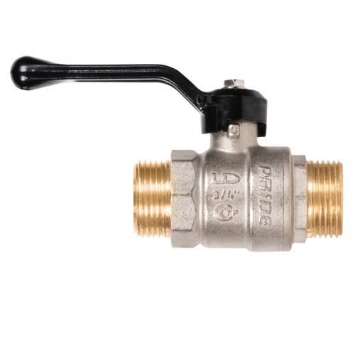 Кран шаровой латунный LD Pride 47.20.Н-Н.Р Ду 20 Ру 40 нр-нр, (рычаг)
