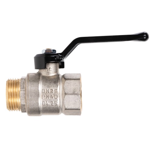 Кран шаровой латунный LD Pride 47.25.B-Н.Р Ду 25 Ру 40 вн-нр, (рычаг)