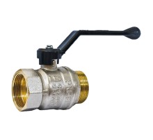 Кран шаровой латунный LD Pride 47.50.B-Н.Р Ду 50 Ру 25 вн-нр, (рычаг с биркой)