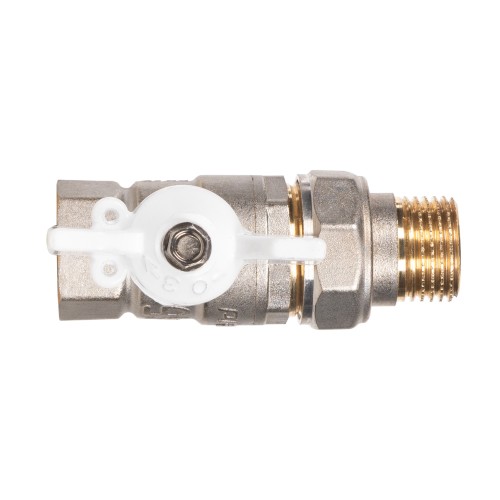 Кран шаровой латунный LD Pride 47.15.В-ГШ.Б (White) Ду 15 Ру 40 вн-американка, (бабочка)