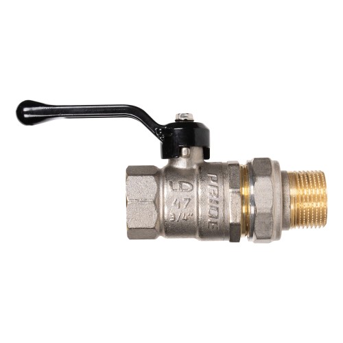 Кран шаровой латунный LD Pride 47.20.В-ГШ.Р Ду 20 Ру 40 вн-американка, (рычаг)