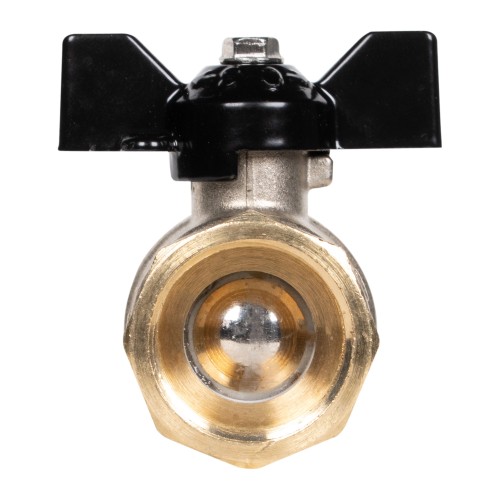 Кран шаровой латунный LD Pride 47.20.B-Н.Б Ду 20 Ру 40 вн-нр, (бабочка)