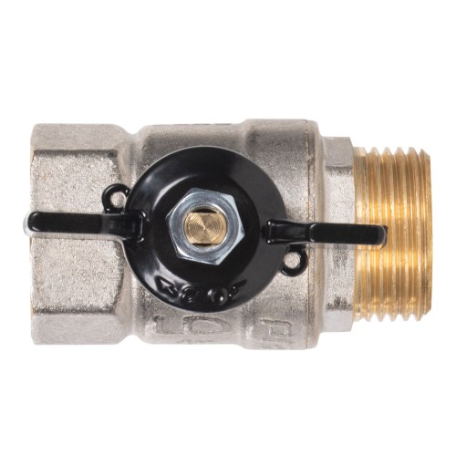 Кран шаровой латунный LD Pride 47.25.B-Н.Б Ду 25 Ру 40 вн-нр, (бабочка)