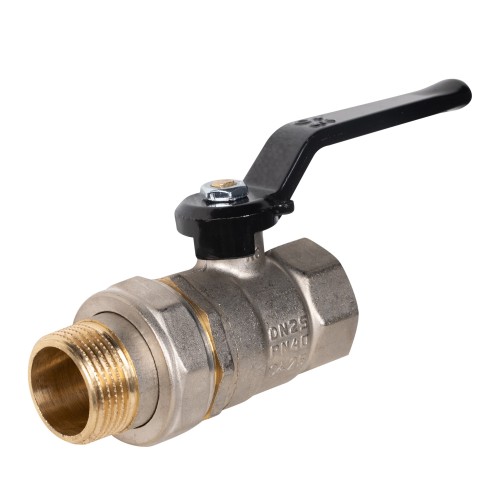 Кран шаровой латунный LD Pride 47.25.В-ГШ.Р Ду 25 Ру 40 вн-американка, (рычаг)