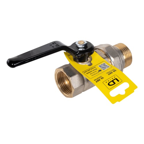 Кран шаровой латунный LD Pride 47.25.В-ГШ.Р Ду 25 Ру 40 вн-американка, (рычаг)