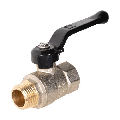 Кран шаровой латунный LD Pride 47.15.B-Н.Р Ду 15 Ру 40 вн-нр, (рычаг)