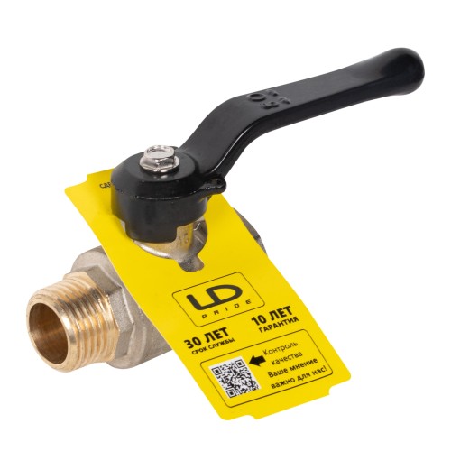 Кран шаровой латунный LD Pride 47.15.B-Н.Р Ду 15 Ру 40 вн-нр, (рычаг)