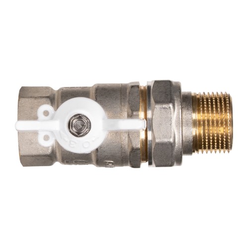 Кран шаровой латунный LD Pride 47.20.В-ГШ.Б (White) Ду 20 Ру 40 вн-американка, (бабочка)