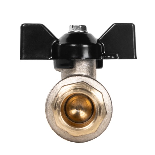 Кран шаровой латунный LD Pride 47.15.B-Н.Б Ду 15 Ру 40 вн-нр, (бабочка с биркой)