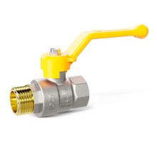 Кран шаровой латунный LD Pride 47.15.В-Н.Р GAS (рычаг с биркой)