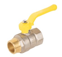 Кран шаровой латунный LD Pride 47.20.В-Н.Р GAS Ду20 Ру40 вн-нр (рычаг)