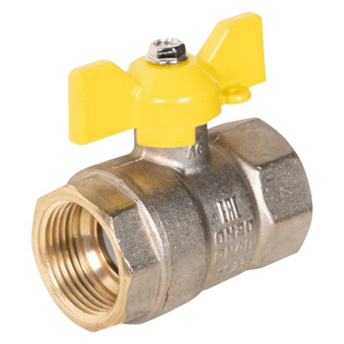 Кран шаровой латунный LD Pride 47.20.В-В.Б GAS (бабочка)