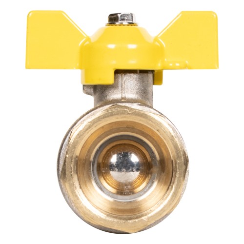 Кран шаровой латунный LD Pride 47.20.В-В.Б GAS (бабочка)